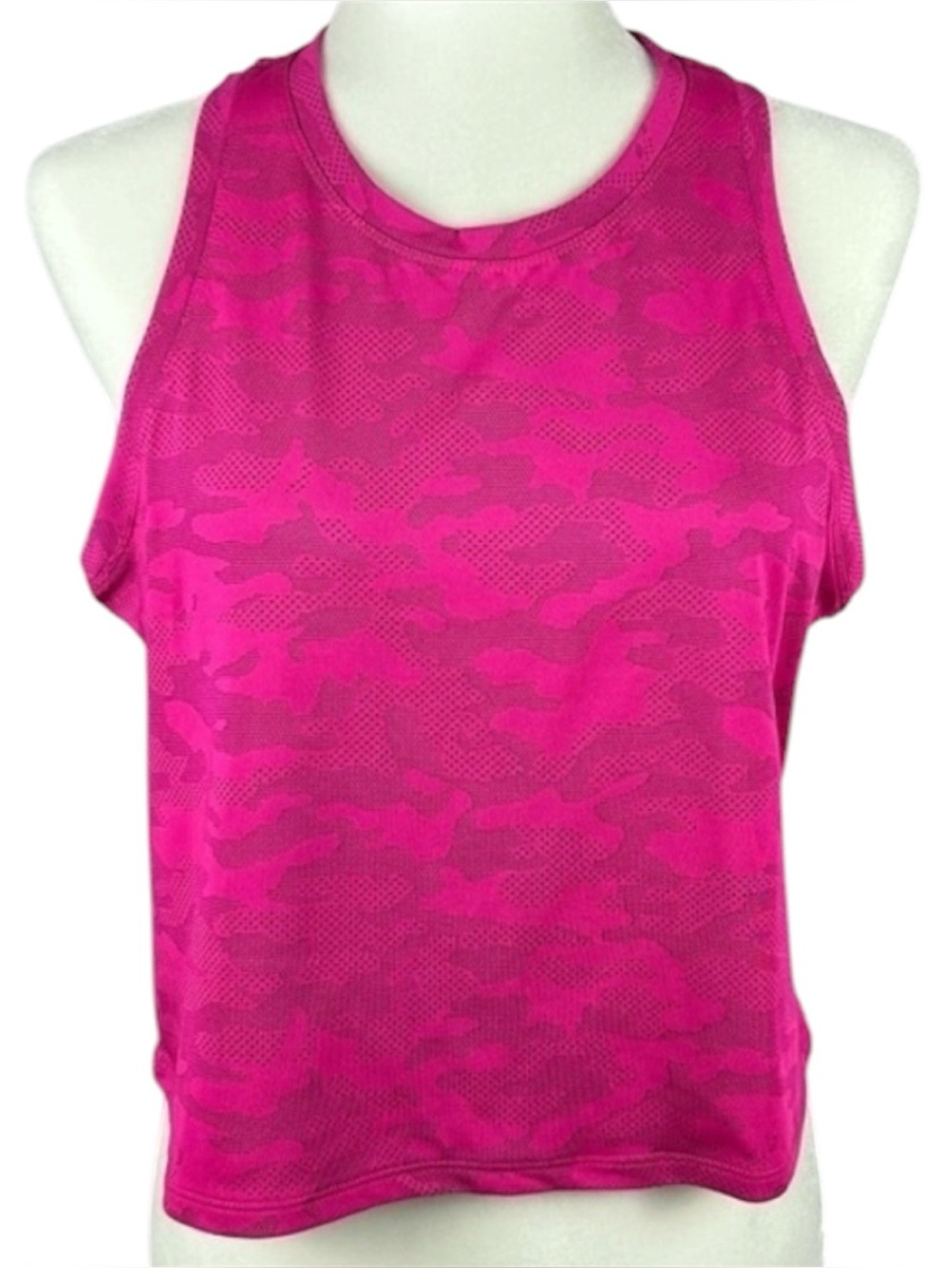 Spyder Active Women's Pink Camo Cropped Workout Tank Top Size Medium